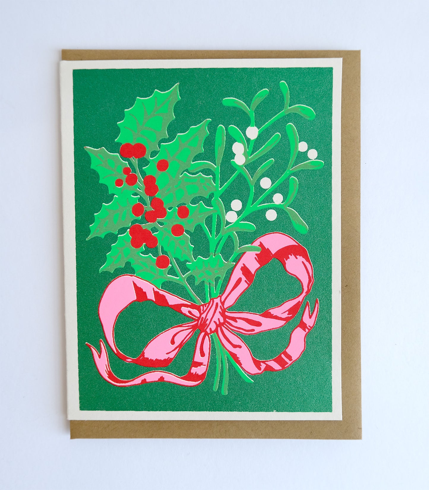 Holly and Mistletoe Card (Pack of 5)