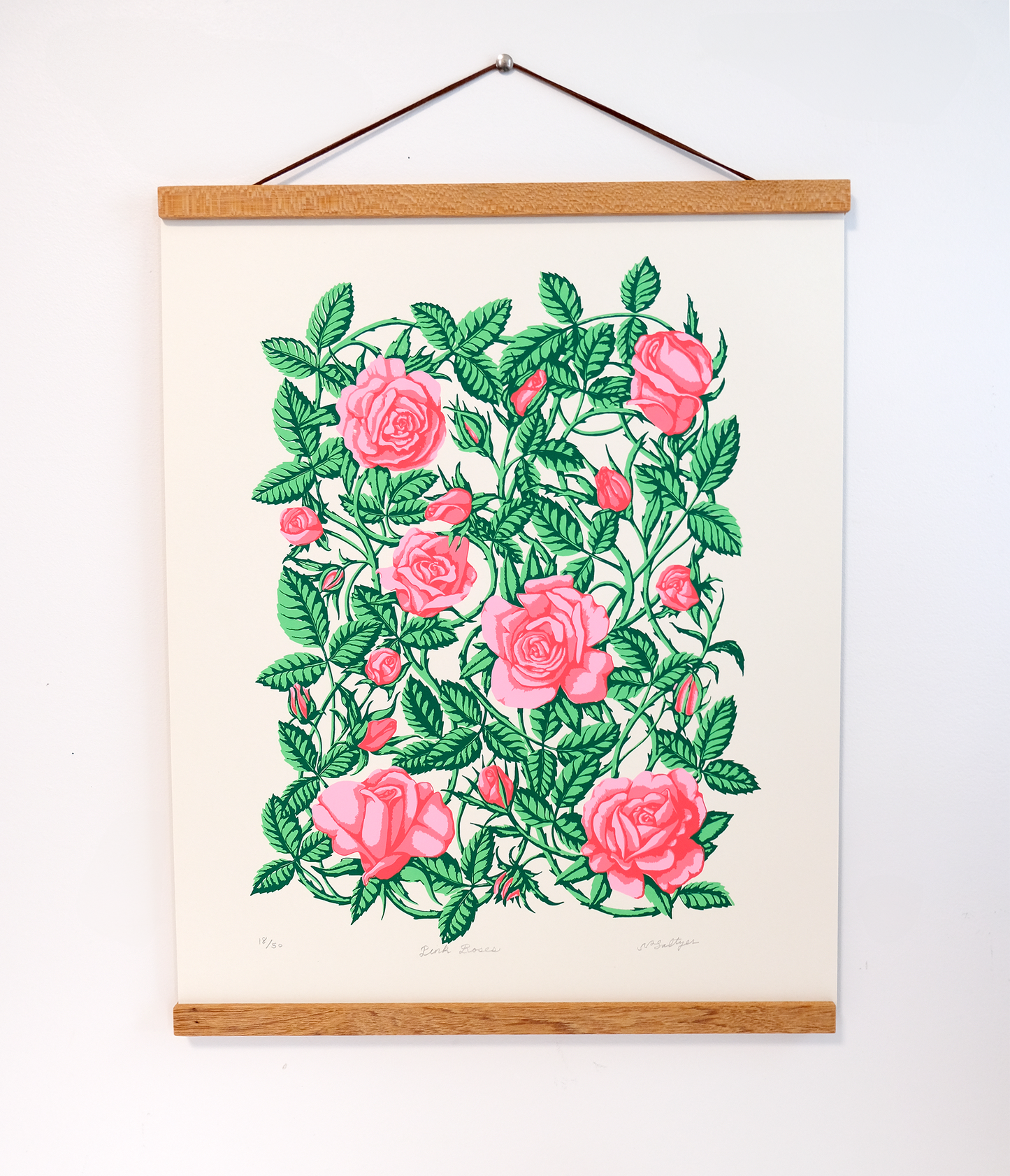 Pink Roses Screen Print