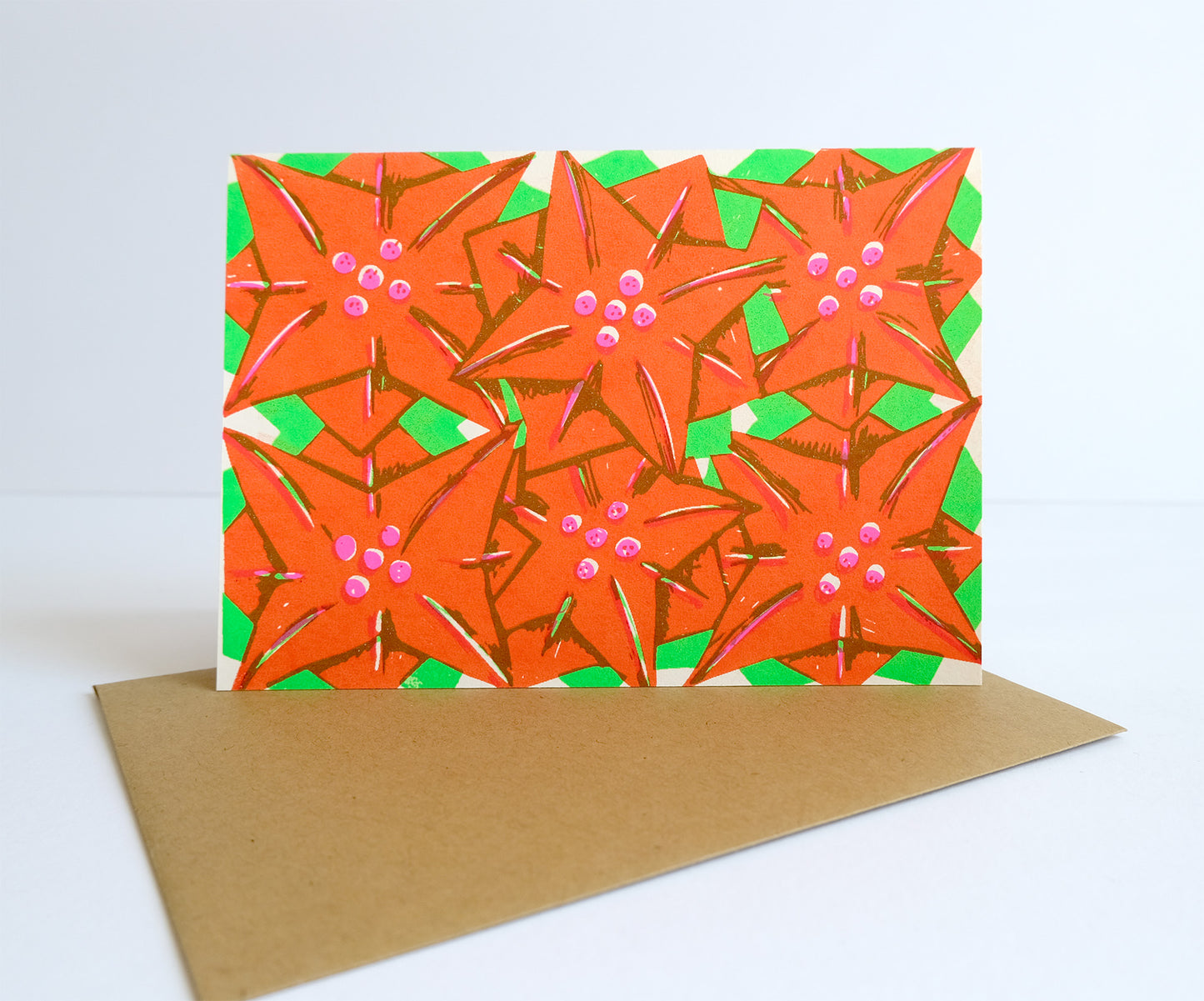Poinsettia Holiday Card