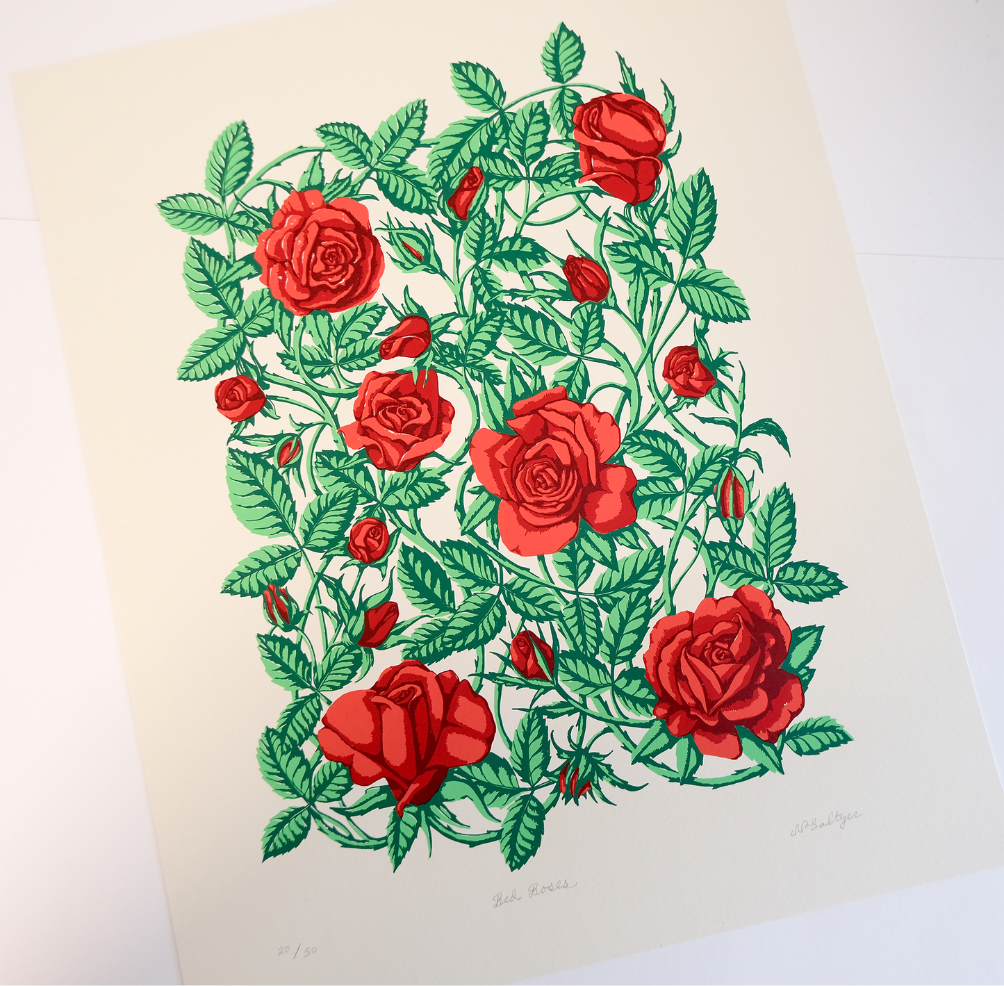 Red Roses Screen Print
