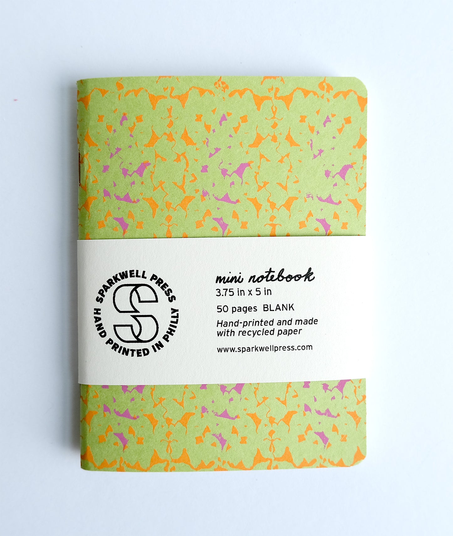 Green Scatter Pattern Mini Notebook