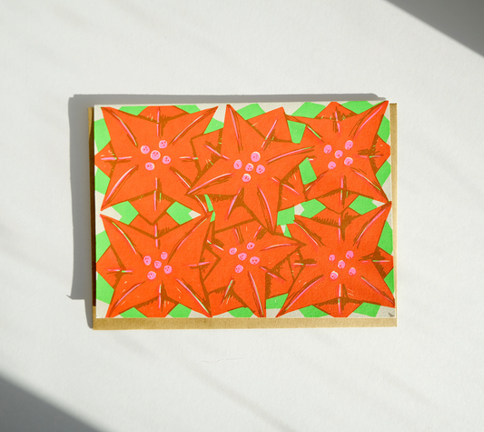 Poinsettia Holiday Card