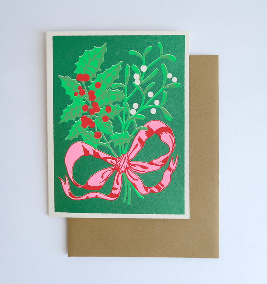 Holly and Mistletoe Card