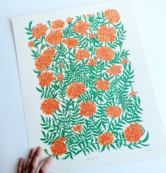 Marigolds Screen Print
