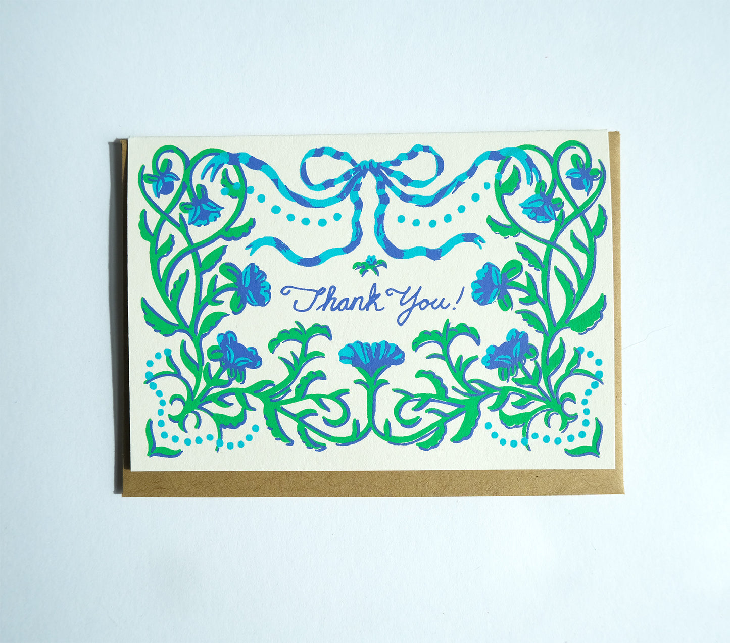 Flowers and Ribbons Thank You Cards (Pack of 5)