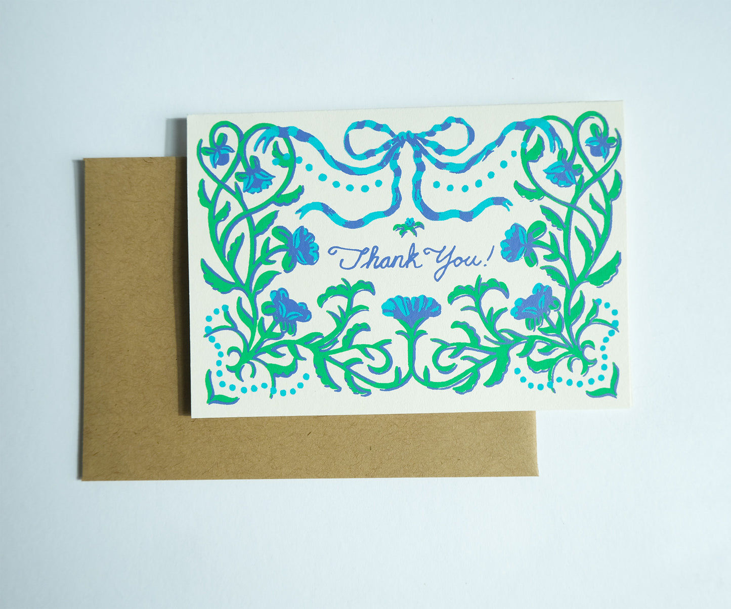 Flowers and Ribbons Thank You Cards (Pack of 5)