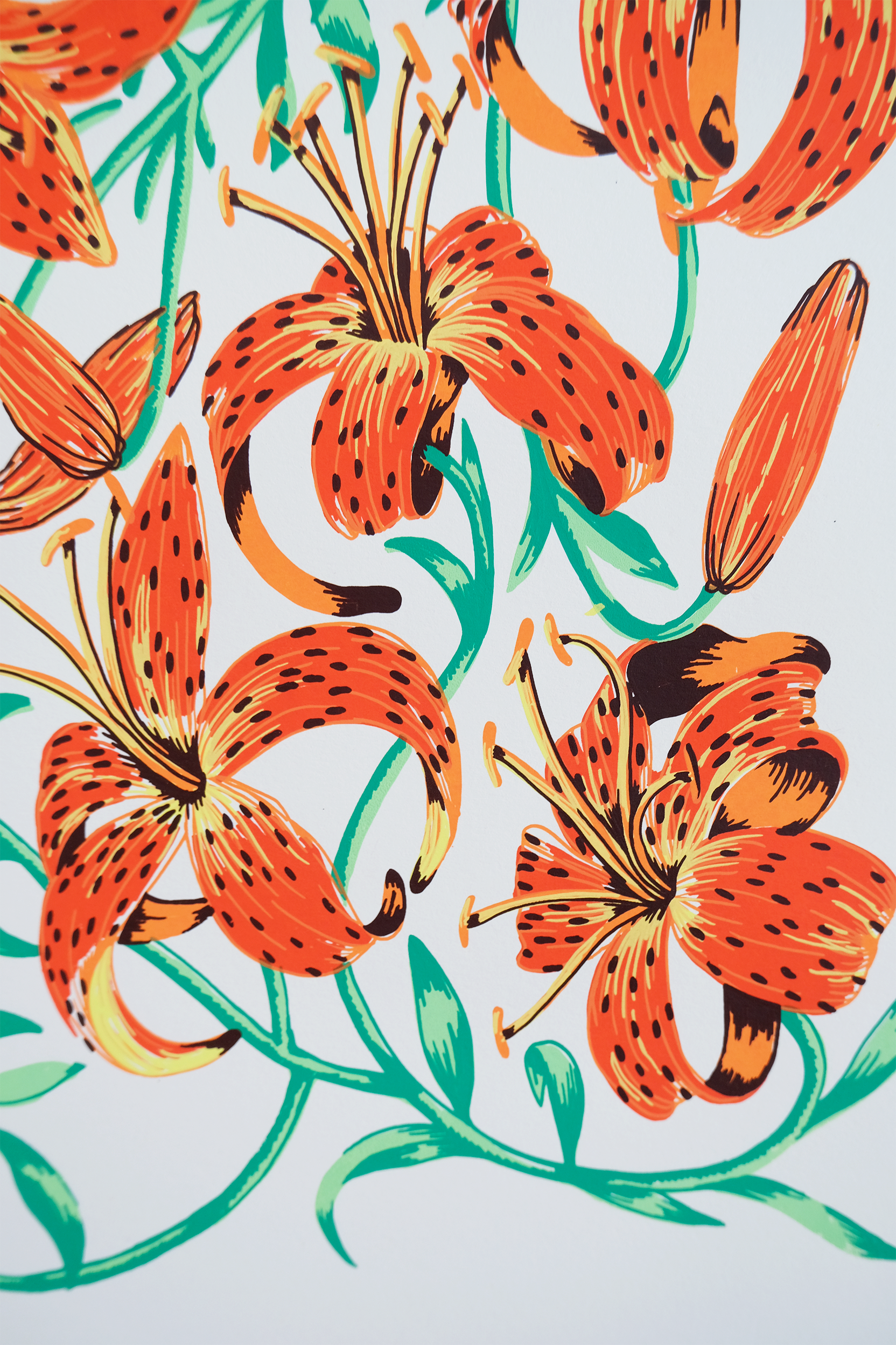 ultra tiger lily w101 Tiger Lilies Screen Print – Sparkwell Press