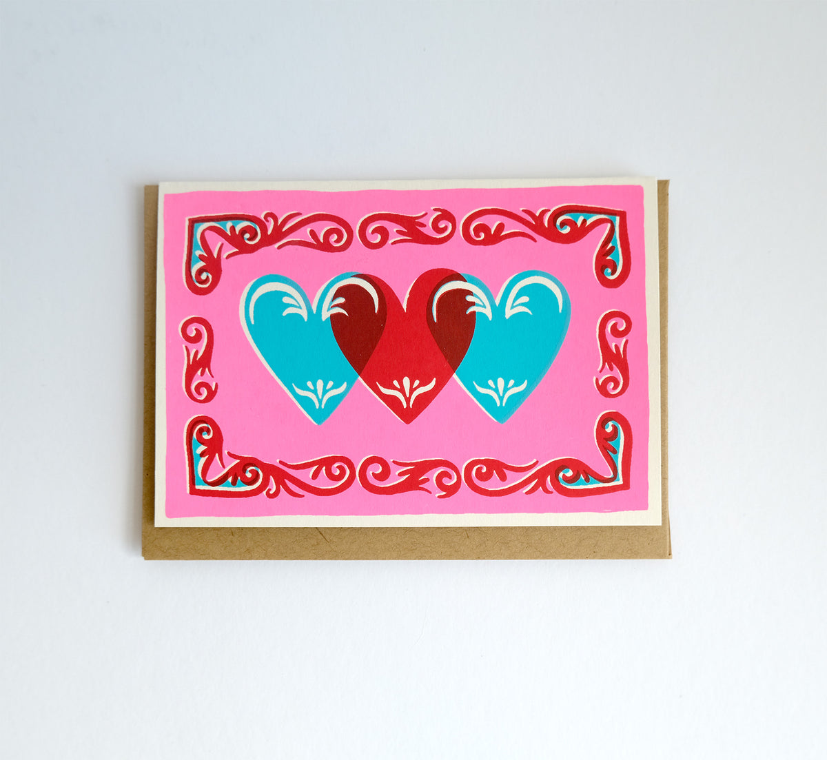 Valentine Hearts - Petite Note Card