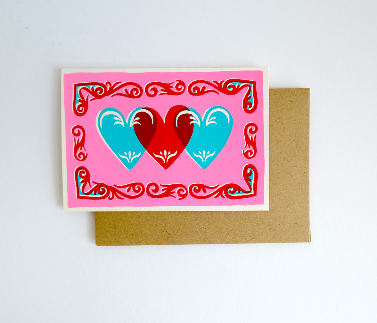 Valentine Hearts - Petite Note Card